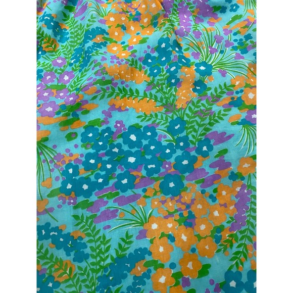 Vtg 60s MOD Maxi Dress XS/S Chiffon Flower Power Psychedelic Hippie‎ Gown Floral - Picture 9 of 13